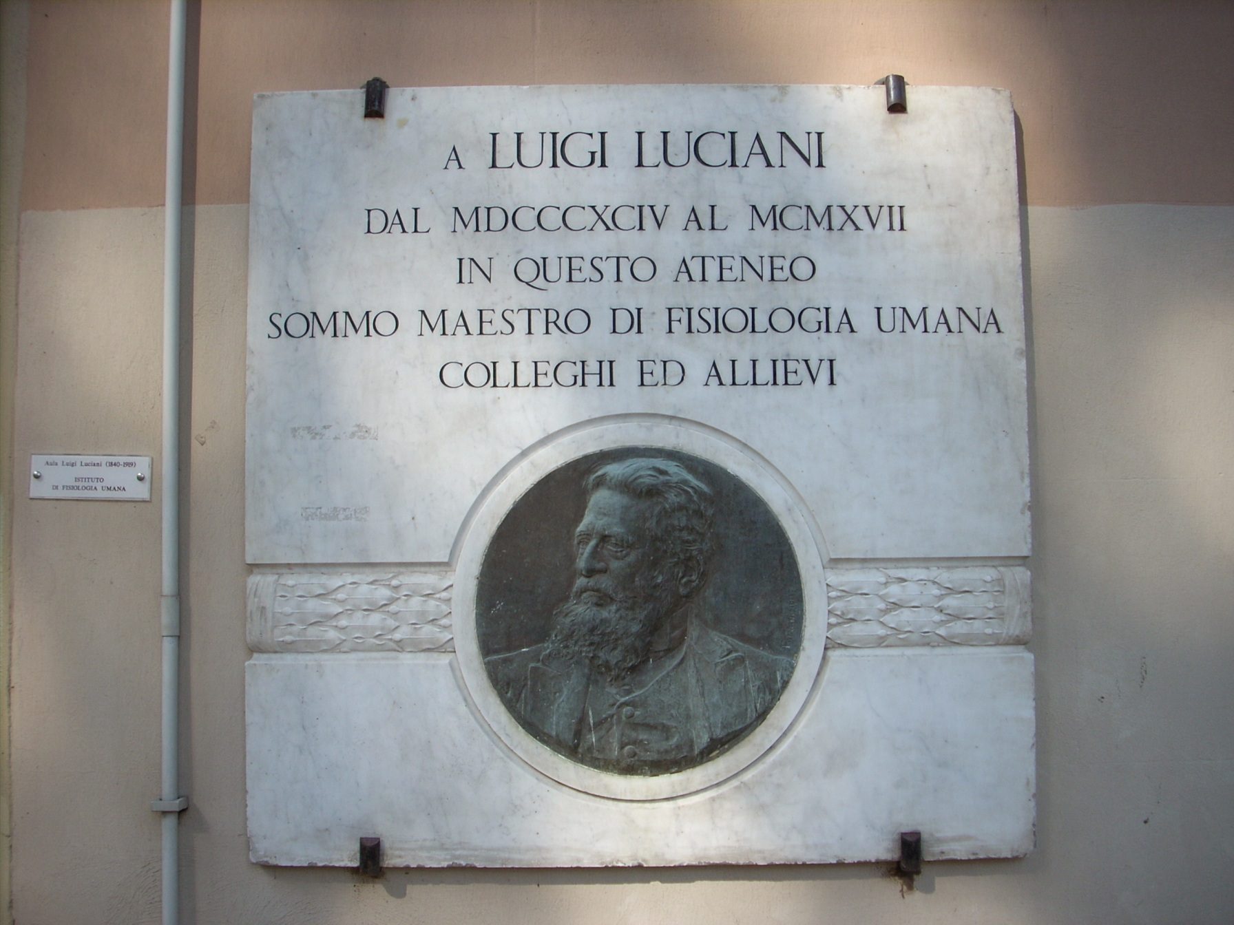 Luigi Luciani's memorial tablet, Rome - 2.JPG